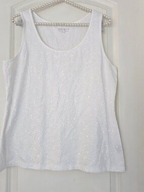 NWOT Charter Club, Medium 100% cotton lightly sequined tank
